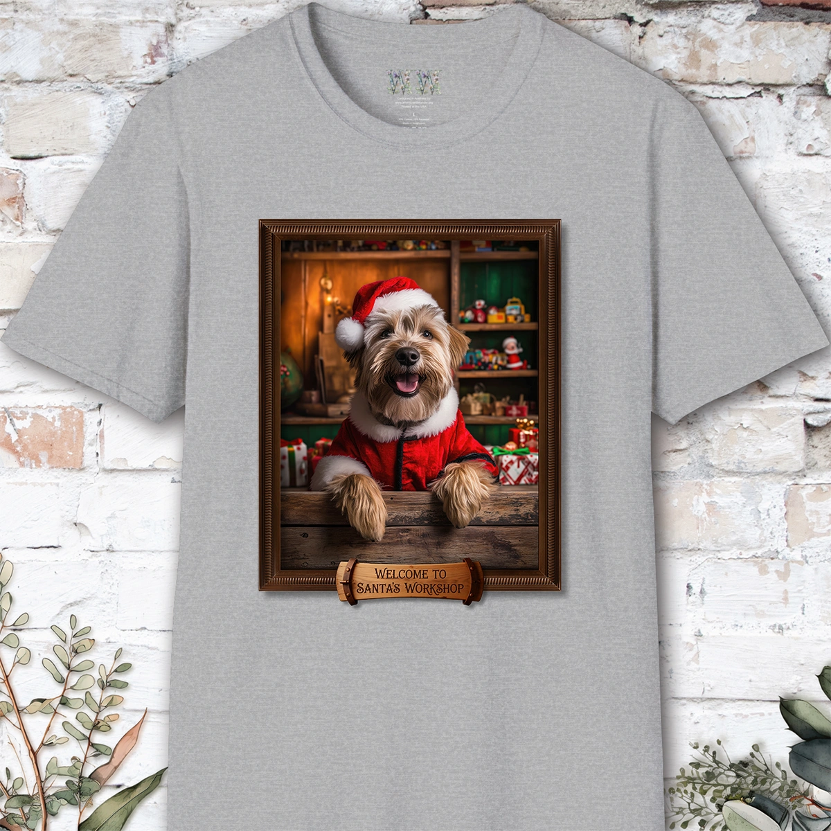Wheaten Terrier Santa's Workshop Unisex T shirt