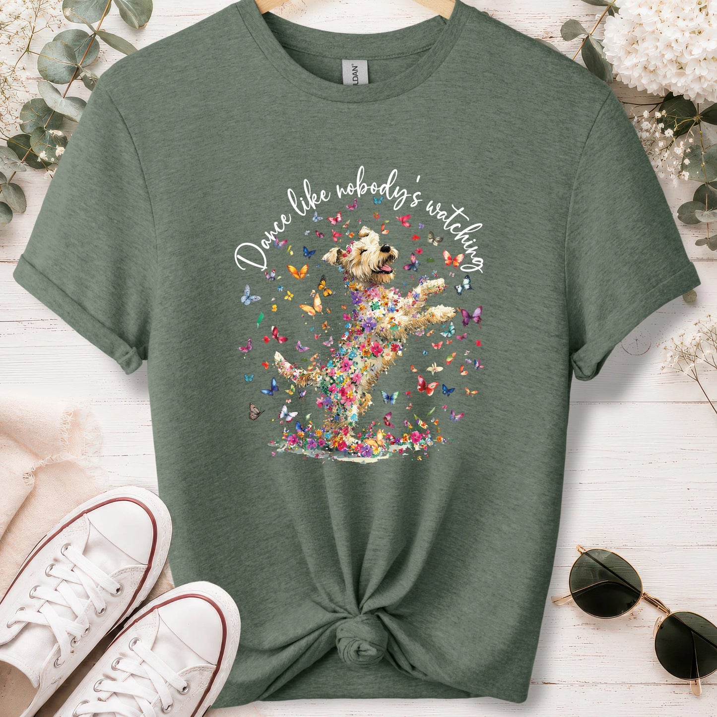 Wheaten Terrier, Dance like nobody's watching, unisex T shirt