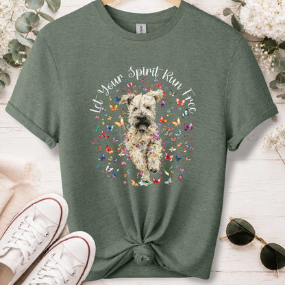 Wheaten Terrier, Let your spirit run free, unisex T shirt