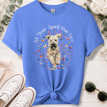 Wheaten Terrier, Let your spirit run free, unisex T shirt