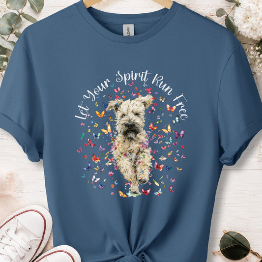 Wheaten Terrier, Let your spirit run free, unisex T shirt