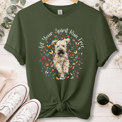 Wheaten Terrier, Let your spirit run free, unisex T shirt