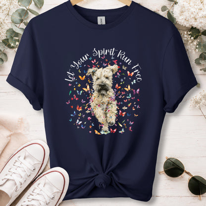 Wheaten Terrier, Let your spirit run free, unisex T shirt