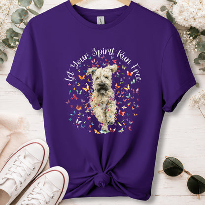 Wheaten Terrier, Let your spirit run free, unisex T shirt