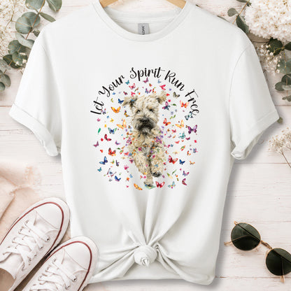 Wheaten Terrier, Let your spirit run free, unisex T shirt