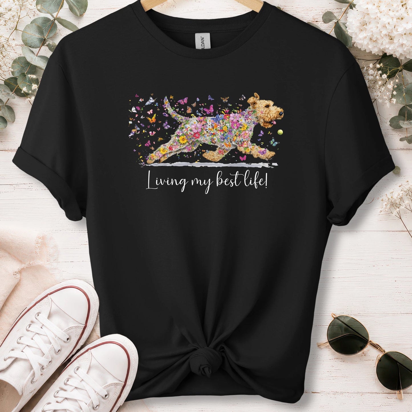 Wheaten Terrier, Living my best life, unisex T shirt