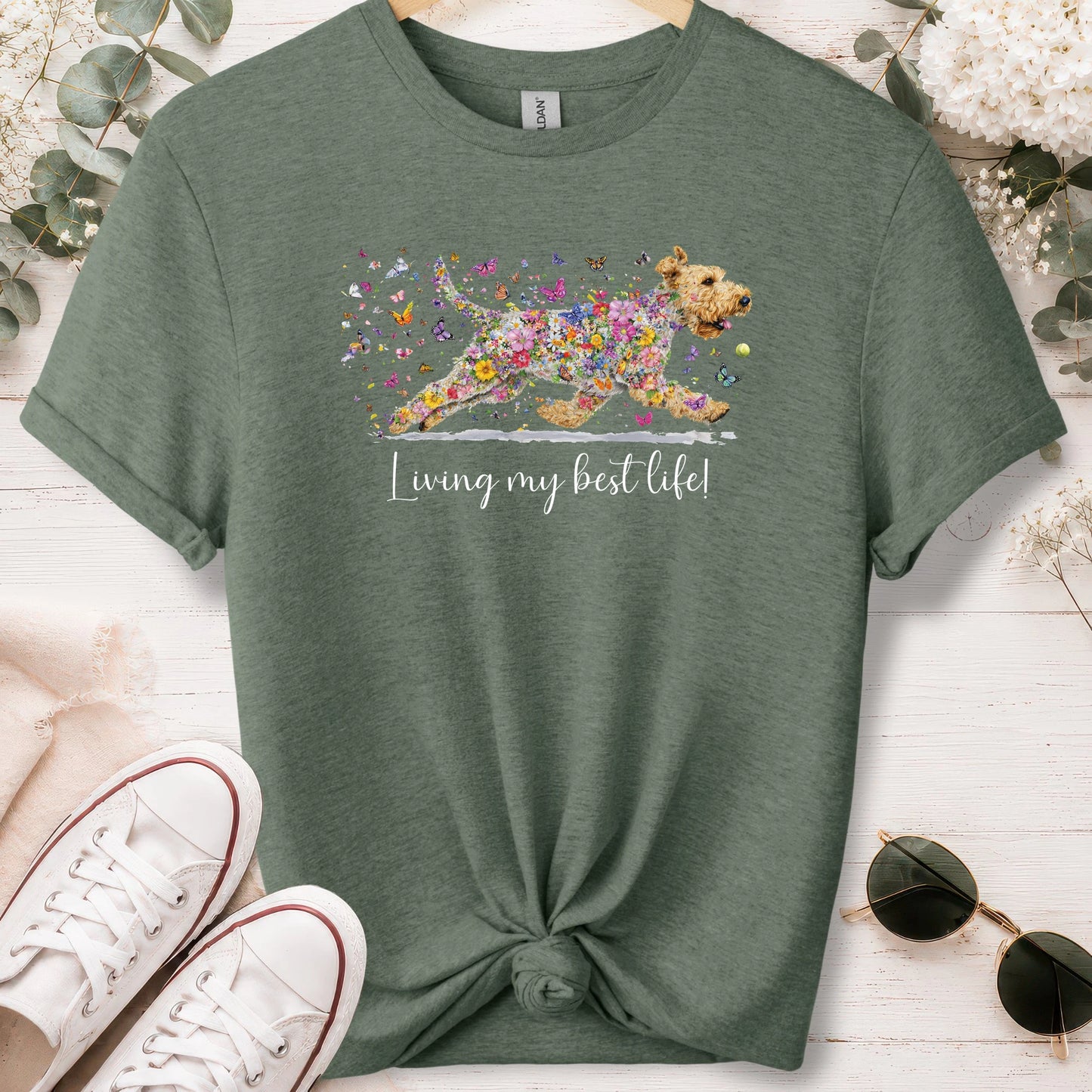 Wheaten Terrier, Living my best life, unisex T shirt