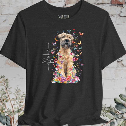 Wheaten Terrier Floral Personalized T shirt