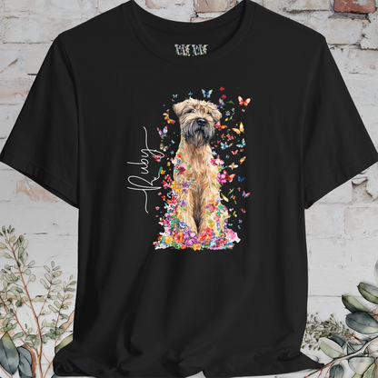 Wheaten Terrier Floral Personalized T shirt
