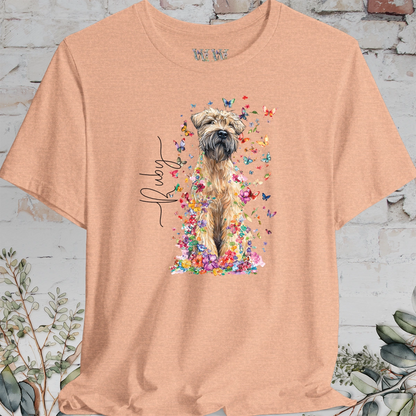 Wheaten Terrier Floral Personalized T shirt