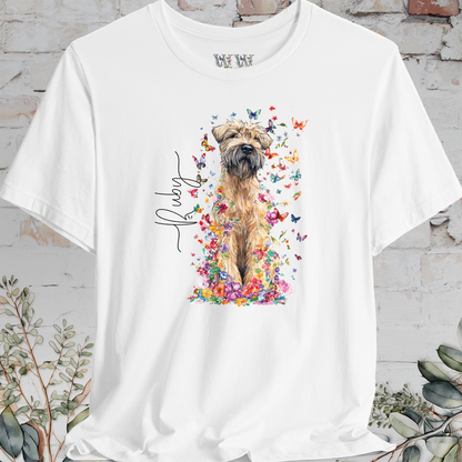 Wheaten Terrier Floral Personalized T shirt