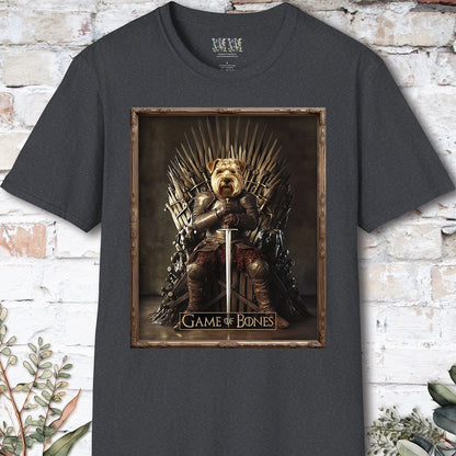 Wheaten Terrier Game of Bones, Unisex T shirt