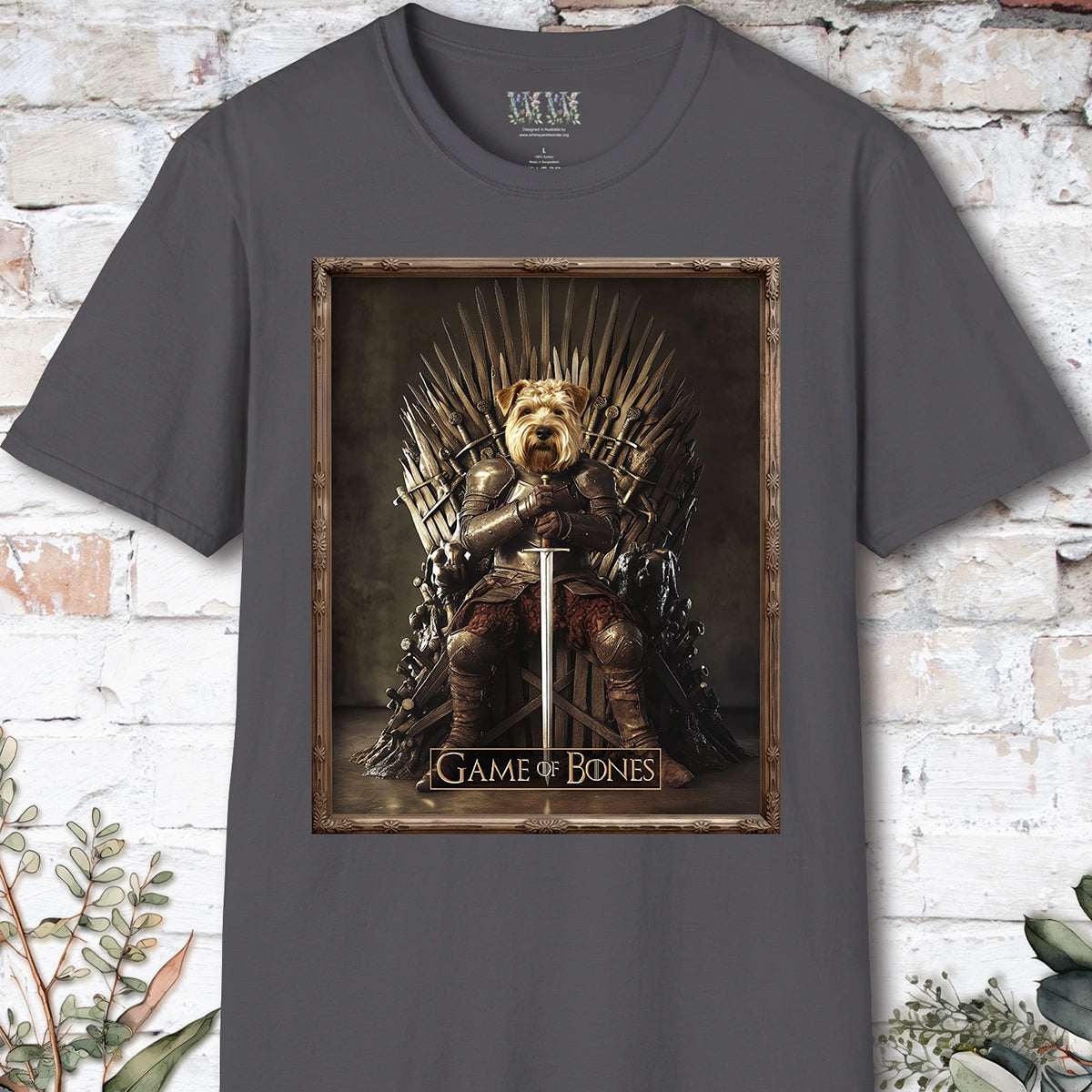 Wheaten Terrier Game of Bones, Unisex T shirt