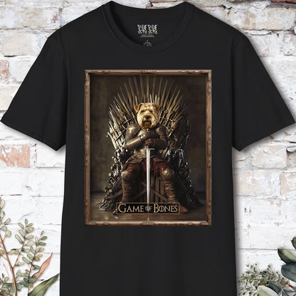 Wheaten Terrier Game of Bones, Unisex T shirt