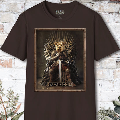 Wheaten Terrier Game of Bones, Unisex T shirt
