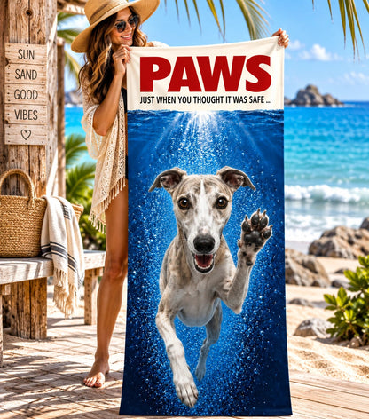 Whippet PAWS Beach Towel