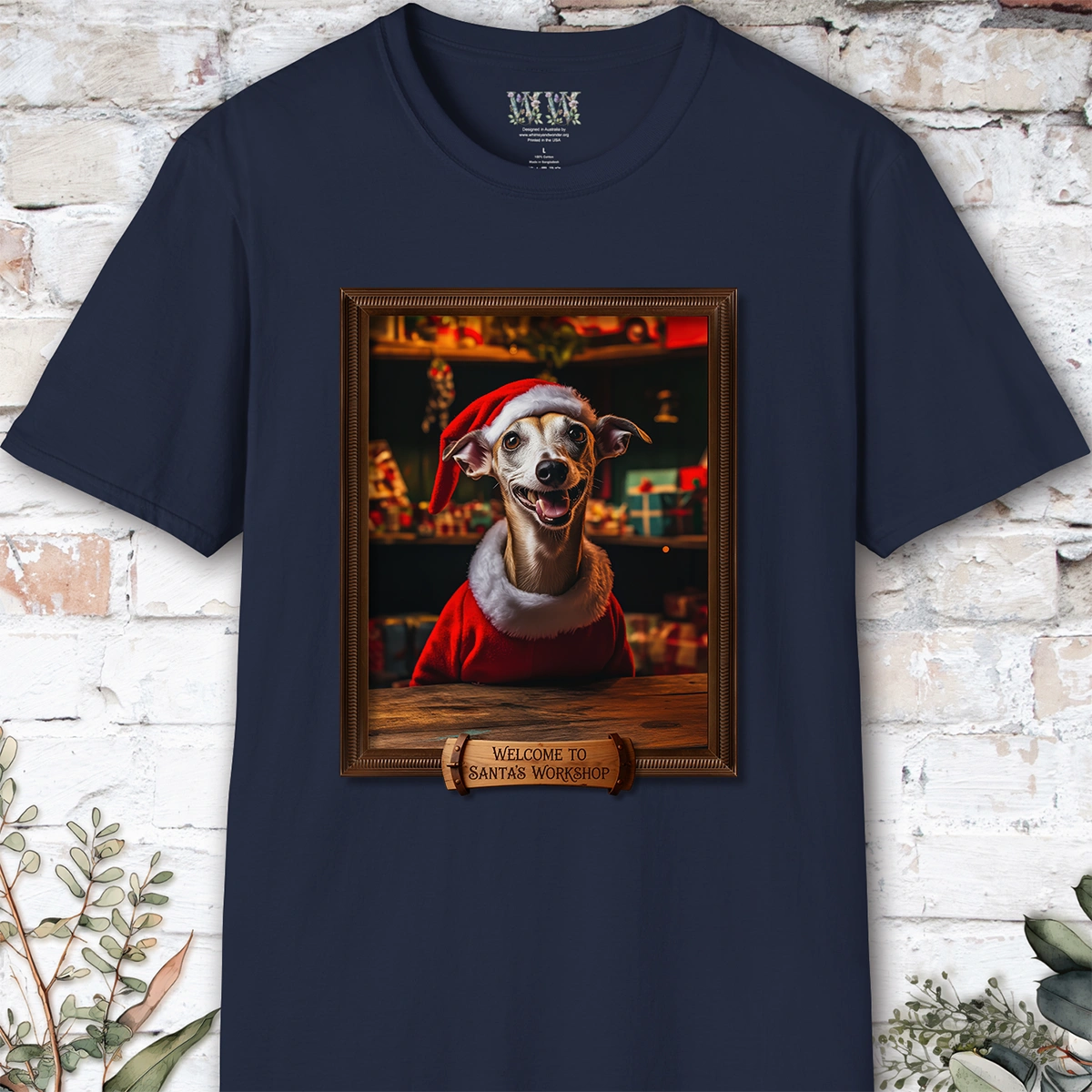 Whippet #2 Santa's Workshop Unisex T shirt