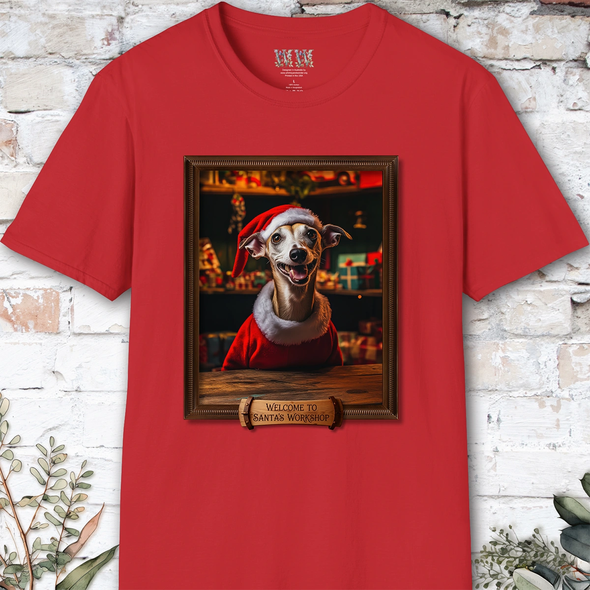 Whippet #2 Santa's Workshop Unisex T shirt