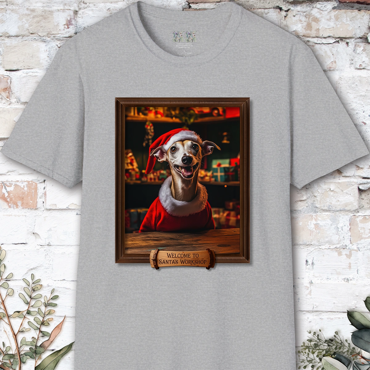 Whippet #2 Santa's Workshop Unisex T shirt