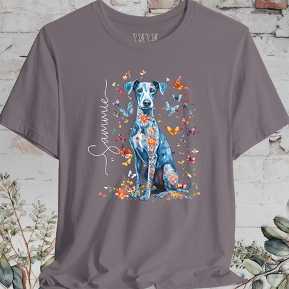 Whippet #2 Floral Personalized T shirt