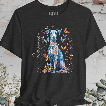 Whippet #2 Floral Personalized T shirt