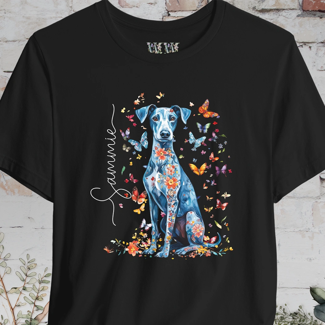 Whippet #2 Floral Personalized T shirt
