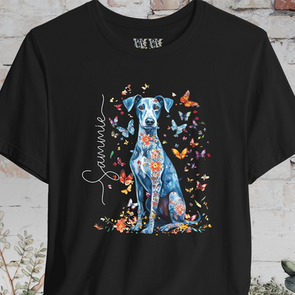 Whippet #2 Floral Personalized T shirt