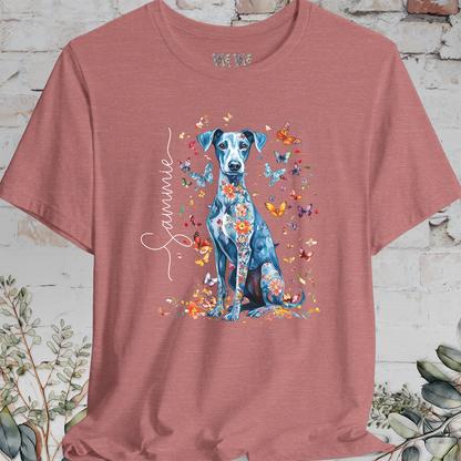 Whippet #2 Floral Personalized T shirt
