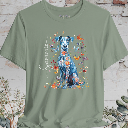 Whippet #2 Floral Personalized T shirt