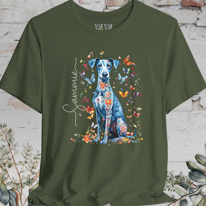 Whippet #2 Floral Personalized T shirt
