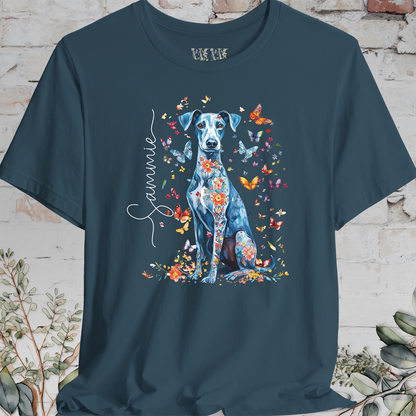 Whippet #2 Floral Personalized T shirt