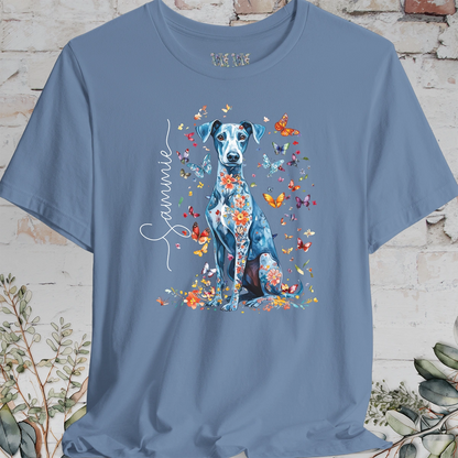 Whippet #2 Floral Personalized T shirt