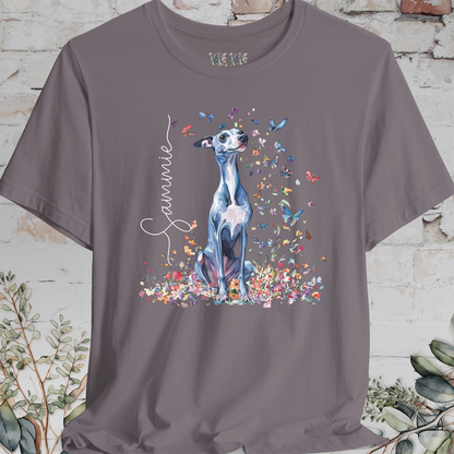 Whippet #3 Floral Personalized T shirt