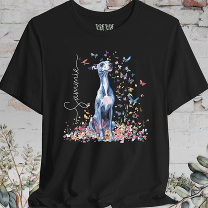 Whippet #3 Floral Personalized T shirt