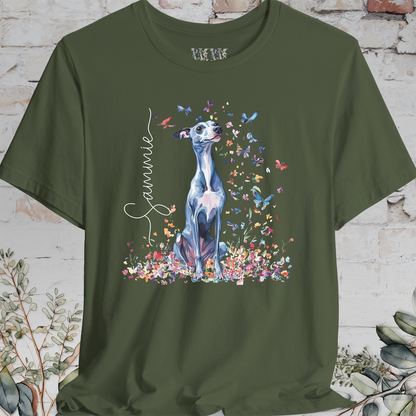 Whippet #3 Floral Personalized T shirt