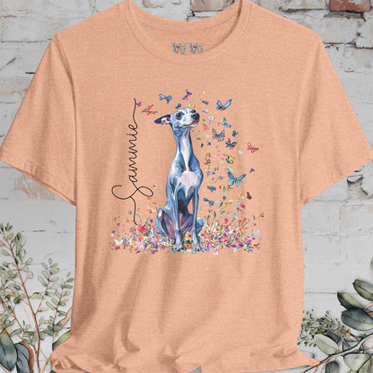 Whippet #3 Floral Personalized T shirt