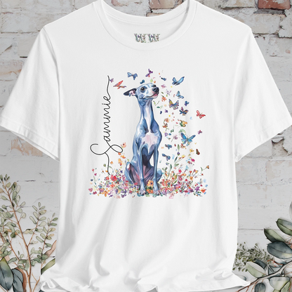 Whippet #3 Floral Personalized T shirt