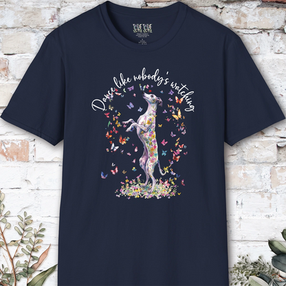 Whippet "Dance like nobody's watching" unisex T shirt