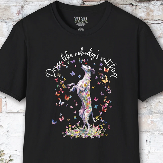 Whippet "Dance like nobody's watching" unisex T shirt
