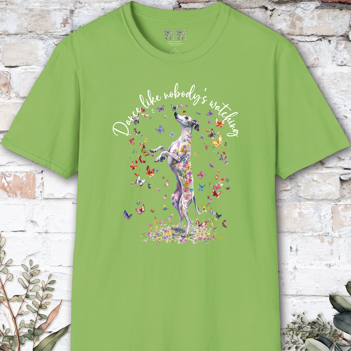 Whippet "Dance like nobody's watching" unisex T shirt