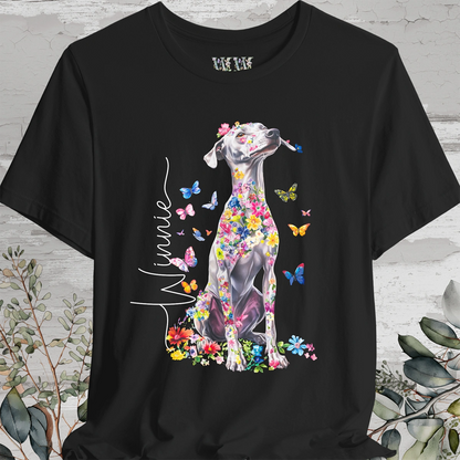 Whippet Floral Personalized T shirt