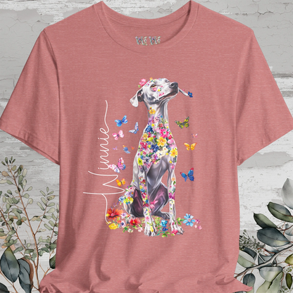 Whippet Floral Personalized T shirt