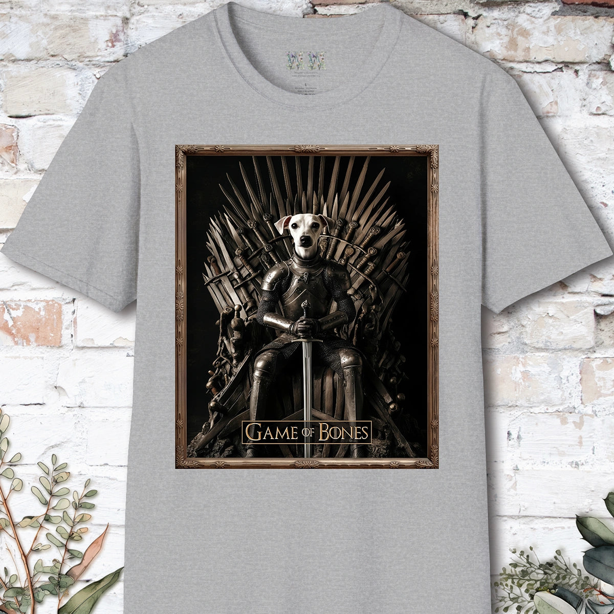 Whippet Game of Bones, Unisex T shirt