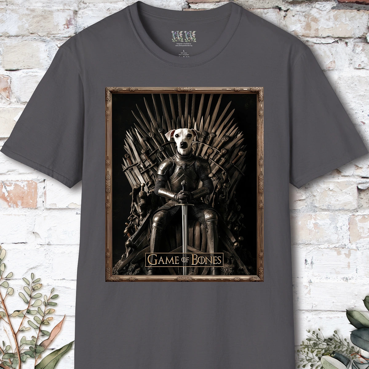 Whippet Game of Bones, Unisex T shirt
