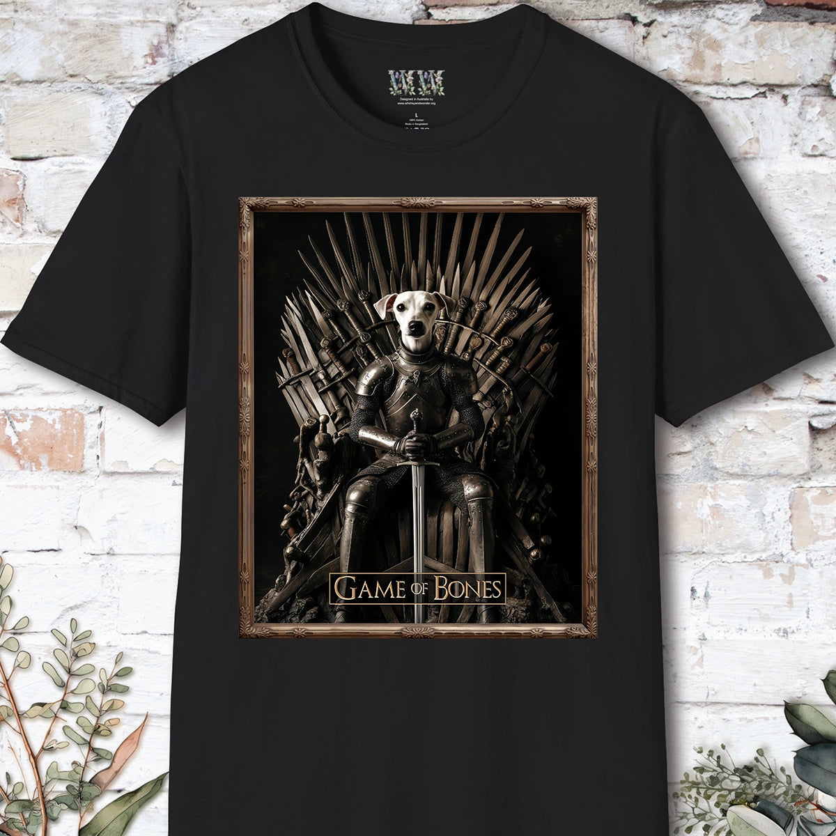 Whippet Game of Bones, Unisex T shirt