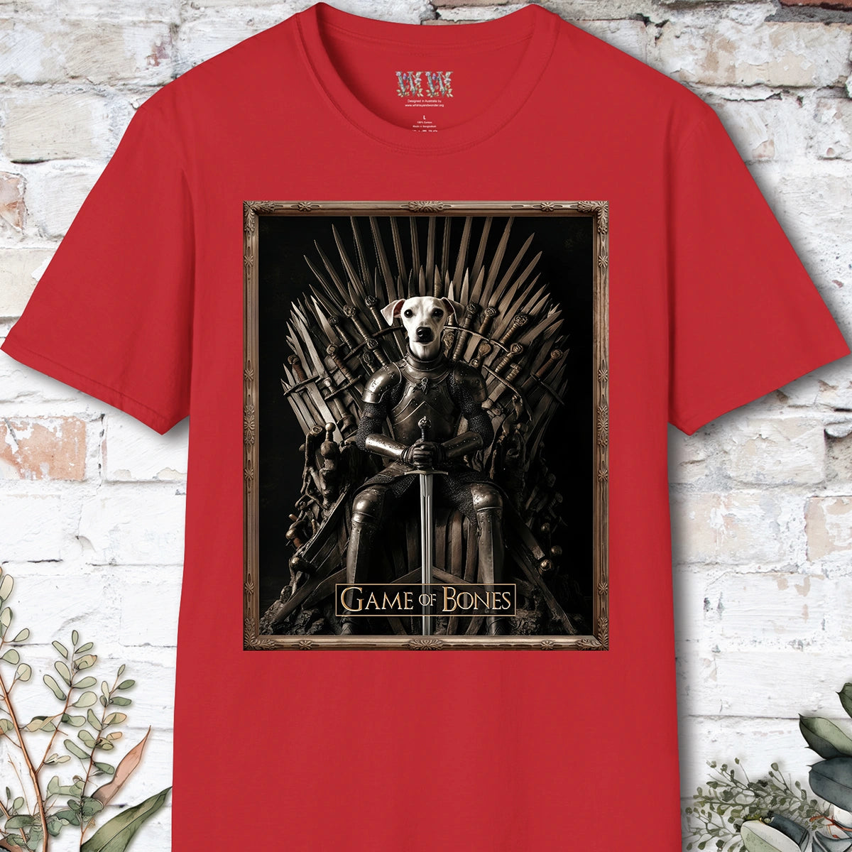 Whippet Game of Bones, Unisex T shirt