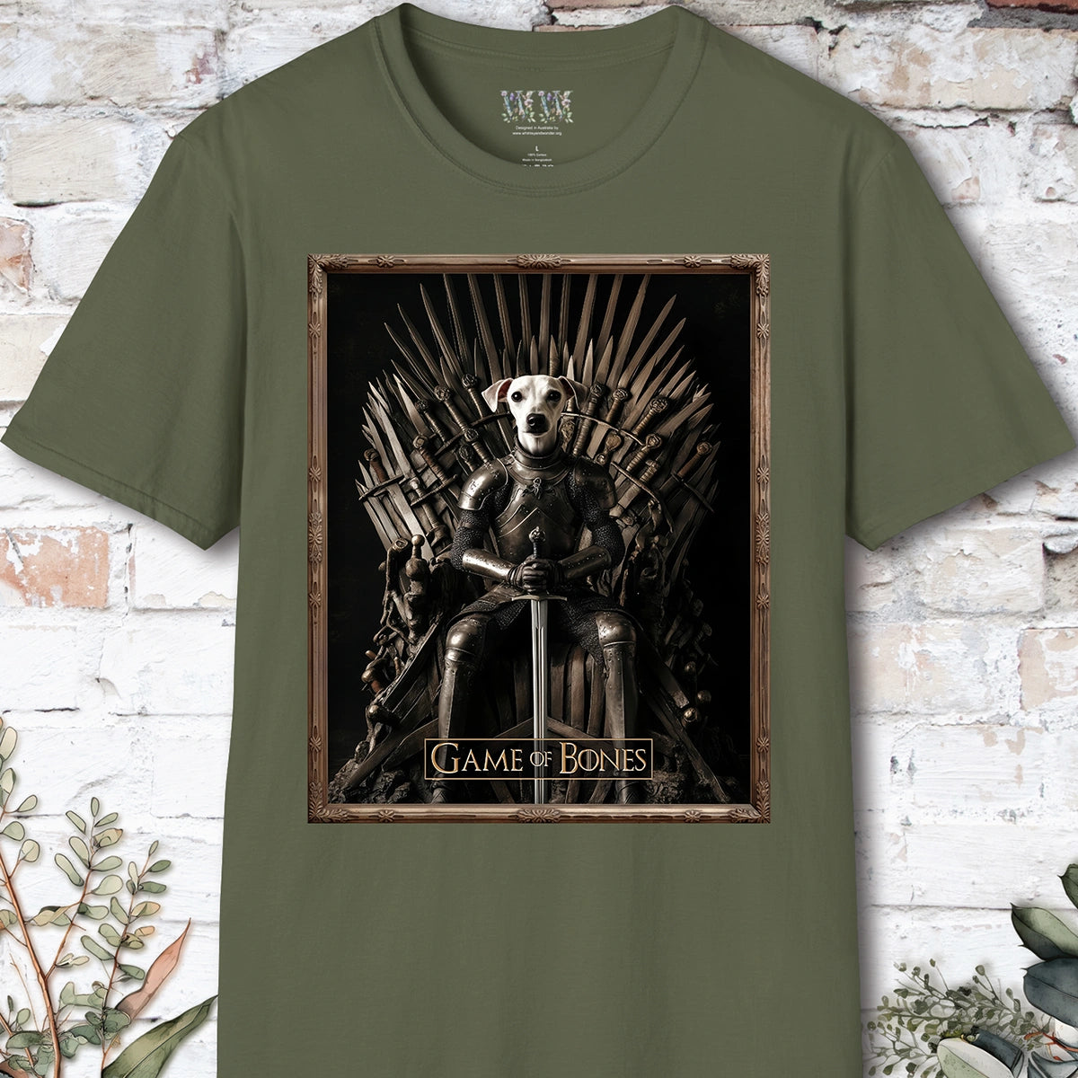 Whippet Game of Bones, Unisex T shirt