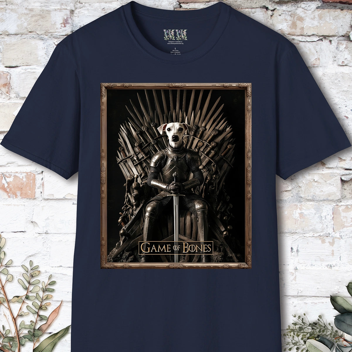 Whippet Game of Bones, Unisex T shirt