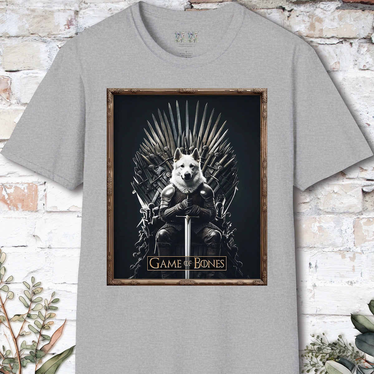 White Shepherd Game of Bones, Unisex T shirt