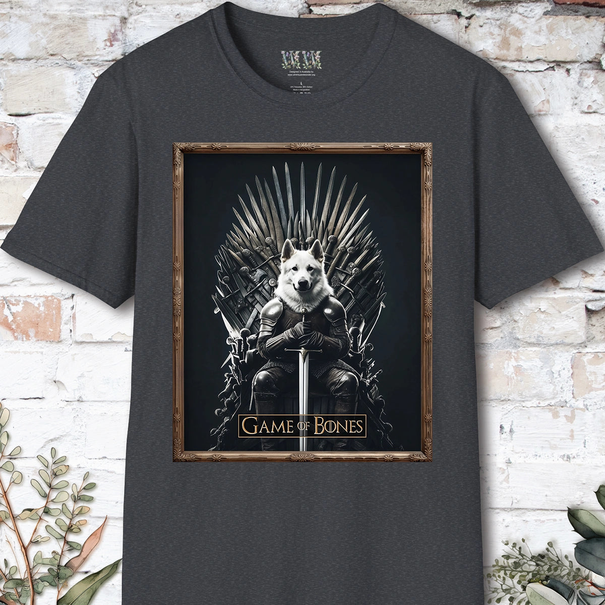 White Shepherd Game of Bones, Unisex T shirt